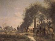 Jean Baptiste Camille  Corot La route de Sin-le-Noble (mk11) oil painting picture wholesale